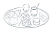 create simple line art food and drink illustrations