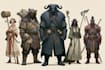 do group party character art, dnd party