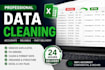 do accurate data entry, fix messy data and preprocessing