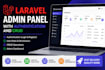 build a laravel admin panel with authentication and crud