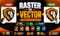 manually convert raster image to vector in adobe illustrator
