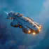 create sci fi spaceship art and futuristic illustrations