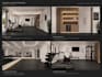create interior architecture 3d model garage gym interior design rendering