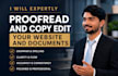 expertly proofread and copy edit your website and documents