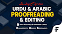 proofread and edit urdu and arabic manuscript