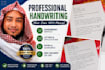 provide professional handwriting services