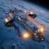 create sci fi spaceship art and futuristic illustrations