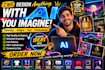 create stunning ai art, cyberpunk designs, wall art, posters and digital