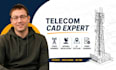 telecom tower drawings, antenna installation, rf site plan, telecom cad pro