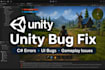 fix bugs and errors in your unity 2d game