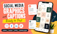 create social media graphics with captions