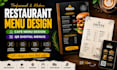 do restaurant menu design, cafe menu, food menu qr digital menu