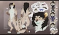 draw furry reference sheet fursona oc, furry  stickers sona ref sheet