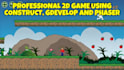 optimize, reskin and fix bugs in phaser game, construct, javascript and gdevelop