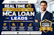 provide real time b2b appointment settings mca loan leads