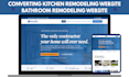 design highly converting kitchen remodeling website bathroom remodeling website