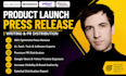 write product launch ai saas tech software press release pr distribution