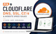 fix cloudlare dns ssl cdn and website speed issues