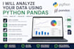analyze your data using python pandas