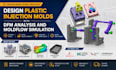 design plastic injection molds with dfm analysis and moldflow simulation