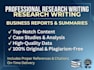 do professional research and report writing