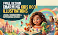 design charming kids book illustrations and lovable characters