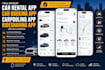 develop car rental app, car booking app, carpooling app, ridesharing app