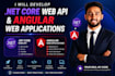 develop dotnet core web API and angular web applications