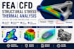 do fea, cfd, structural stress thermal analysis, 3d cad modeling, ansys fluent