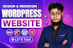design redesign wordpress website, website builder and website development