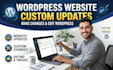 do wordpress website custom updates, make changes and edit wordpress website