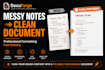 turn your rough notes into a clean professional document