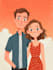 design couple portrait wedding portrait art