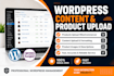 upload content, add products, and do SEO optimization on wordpress