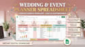 design wedding planner spreadsheet, event planner tracker,wedding google sheet