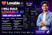 lovable ai app, lovable ai website web app, saas application ai mvp development