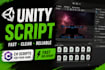 create custom unity scripts in c for your game