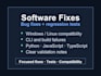 fix software bugs and add regression tests