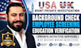 background check,investigate social media harassment check as verified detective