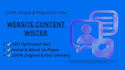 do SEO website content writing, home page, and about us page
