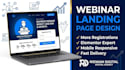 design professional webinar landing page to boost registrations