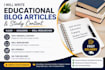 write engaging study blog articles and educational content
