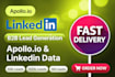 do b2b lead generation using apollo and linkedin