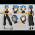 create a custom anime character sheet and turnaround illustration