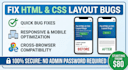 fix HTML CSS and responsive layout bugs on your website