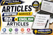 write high quality hindi and english articles content