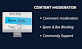 do professional content moderation and spam blocking as virtual assistant