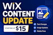 update, improve and fix your wix website