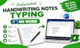 type handwritten notes, books and manuscripts