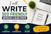write SEO friendly articles